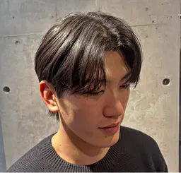 【Men's】デザインカット+ナチュラルカラー(ブリーチなし)