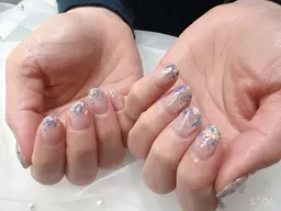 【ハンド】ラメグラデ（ベースはクリア）　※オフ込み