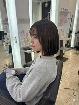 【朝ラク】似合わせボブカット+トリートメント