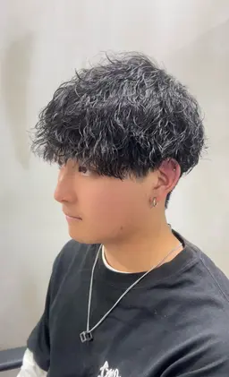 【トレンド】メンズカット+波巻きパーマor波巻きスパイラルパーマ