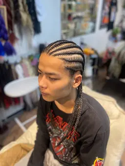 コーンロウ（地毛）