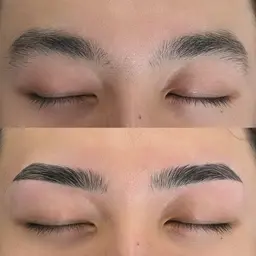 【毛流れ矯正】全体パーマ+眉毛デザイン+WAX脱毛+カット+毛抜き+間引き