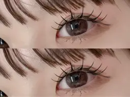 【LED変更可能】フラットラッシュマツエク🎀100本（片目50本）オフ+コーティング付💫￥3800