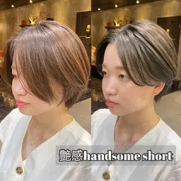 ✨4月限定✨【イルミナ🌈グレージュカラー🐺✖️ショートボブ、ショートカット✂️🌈】