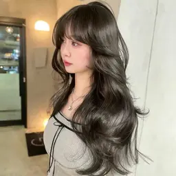 前髪&お顔まわりカット＋上質ケアカラー＋3stepケアトリートメント