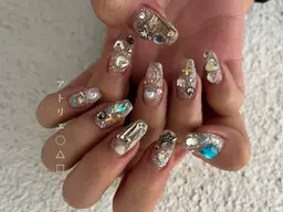 ロングネイルデザインアートお任せコース　※オフ込み