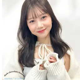 🎀11月限定🎀透明感たっぷりカラー+前髪カット+水光トリートメント🫧