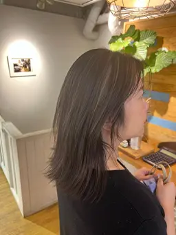 こだわりの🎊ケアブリーチ+3Dハイライト+カット+システムTr15,150→