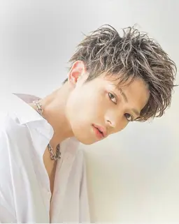 メンズカット+ブリーチカラー