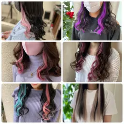 【インナーカラーorイヤリングカラーエクステ10本】　　1本420円​〜​（エクステカット無料❤️‍🔥）