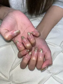 🩷hand🩷長さだし10本ワンカラー・ラメグラ