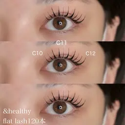 人気メニュー💕&healthy120本(エクステ＋パーマ)下がりまつ毛の方におすすめ！ナチュラルに濃さ欲しい方はこちら