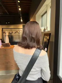 【ミディアム】ブリーチなしワンカラー！🎵🫶🏻