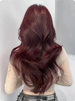 🍑ブリーチなしダブルカラー🍑🍒✨(¥9240の高級髪質改善トリートメント付き‼️✨🫧)