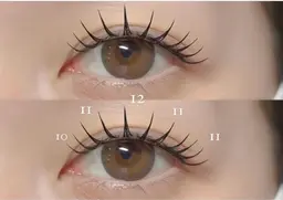 【韓国風束感仕上げオフ無料】フラットラッシュ 100本 ¥4180