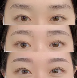 骨格×黄金比に合わせて眉を整える施術+まつ毛リフティング