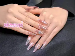 【チップ長さだし】+マグネットワンカラー+アート2本★⭐️¥9500