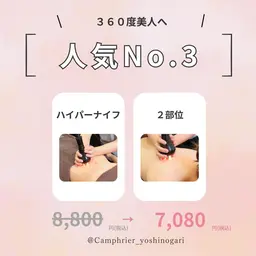 痩身レベル★★☆😲✨【360度美人✨】ハイパーナイフでいらない背中肉サヨナラ　[痩身エステ]