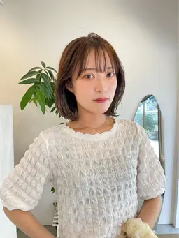 💫超話題💫似合わせボブ・セミロングカット+超音波トリートメント