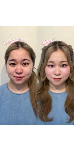 【メイク+ヘアセット🏖】夏のイベントや参列に 💛🌼崩れにくいヘアメイク💐💗