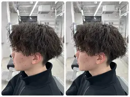 カット+似合わせパーマ+眉カット