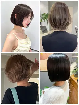 【レディース限定】ボブスタイル🍒 肩につかない長さのボブ .*丸みとツヤで、女性らしい印象に♪