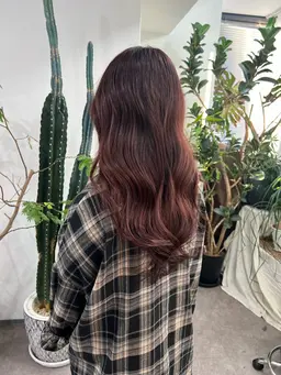 【minimo限定💜】ブリーチなし暖色艶カラー＋トリートメント🦄