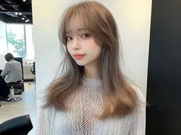 質感重視◎｜カット＋透明感カラー＋ナチュラル縮毛＋髪質改善TR¥16500