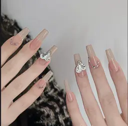 🍑チップスカルプ長さだしシンプルワンホンデザイン✨(シンプル放題・持ち込みok)✨