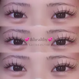 ‪【アンドヘルシー】🎀🫧まつげパーマ×フラットラッシュ120本✨(美容コーティング仕上げ🪄︎︎◝✩)LED変更可◎