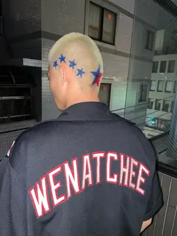 カット＋坊主デザインカラー🧑‍🦲坊主刈り上げ🧑‍🦲(表参道／原宿)メンズカラー／ハイトーン