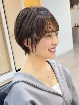カット×カラー(白髪染◎)×トリートメント ショートカット.ボブ◎ロングも⭕️(ミニモ学割)韓国レイヤーハッシュカット
