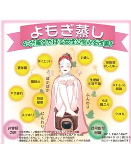 花粉症対策によもぎ蒸し