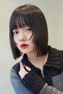 【汗に負けない】前髪縮毛矯正🪷＋前髪カット✂️＋スタイリング🐳