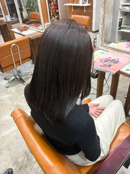 骨格似合わせカット+縮毛矯正+根元カラー+TOKIOトリートメント🪻(月 火曜日限定) お白髪染🉑