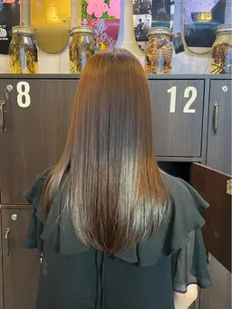 髪質改善カラー/ご希望で前髪カット