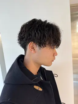 👑1番人気👑メンズカット+ツイストスパイラルパーマ+トリートメント