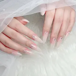 (オフあり)HANDチップ長さ出し+ワンカラー