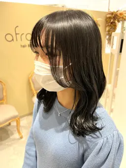 【顔まわり似合わせ小顔カット】 前髪、サイドバング、顔まわり、後れ毛、全てを使ってかわいくします😊