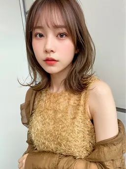 🟫オオタカ指名お客様🟫ブリーチなしダブルカラー+小顔カット▶レイヤーボブ前髪韓国へアミニモ学割表参道原宿明治神宮前