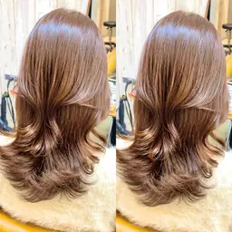 ❤️前髪顔周りカット❤️➕艶カラー➕高保湿トリートメント