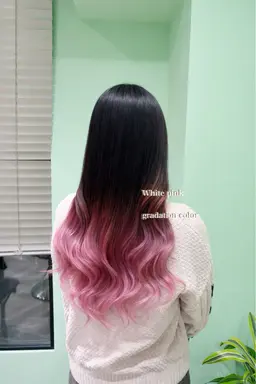 🫧🕊️結んで隠せる！🕊️🫧毛先グラデーションカラー(ブリーチ込み)➕調節カット