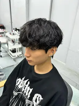 【直毛のmen'sにオススメ】シャドウパーマ☀️➕カット✨【ミニモ学割】