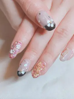 卒業式ネイルアート込みプラン　Japanese pattern nails