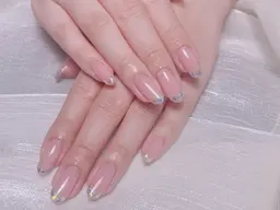 🌻ガラスフレンチorミラーフレンチorフレンチ (ベース込み)❣️ソフトジェルオフ込み