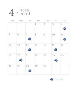 🍴monthly schedule 🫖