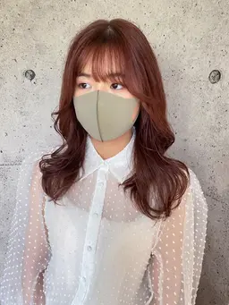 🌸トレンド暖色💗艶ピンクヴェールカラー+カット+1stepオージュアトリートメント🌸(ブリーチなし)