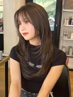 🫧透明感ワンカラー🪽赤み・オレンジみ消しカラー🩵シャンプーブロー込み