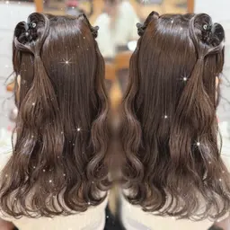💗👶🏻推し活前に👶🏻💗ハーフアップのみのクーポン🩵髪ハートや髪リボンも＋200円で可能です🎀
