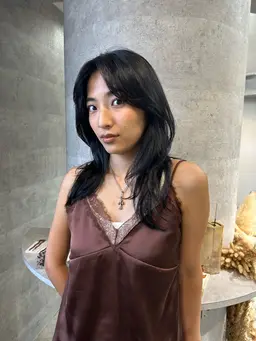 【大人気⭐️】小顔前髪カット+艶カラー✨✨